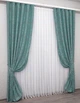 Комплект готовых штор VR-Textil Жаккард Sultan YL № 1292ш Бирюзовый 150х270 см 2 шт (33-0141) - изображение 3