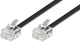 Кабель телефонний Goobay RJ11 M/M 15.0m плоский 6P4C AWG28 1:1 чорний(75.05.0320) - зображення 1