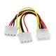 Кабель живлення внутрішній Lucom MoleX 1x2 M/F (Splitter) 0.20m 4pin Y-form(62.09.8003) - зображення 1