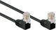 Патч-корд Lucom RJ45 UTP5e 0.5m patch AWG26 2x90° D=4.9mm Gold чорний(84.00.7080) - изображение 1