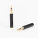Перехідник аудіо Lucom Jack 3.5mm 4pin-3.5mm 3pin F/M адаптер Gold чорний(62.09.8245) - изображение 2