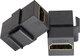 Перехідник відео Lucom HDMI F/F (Keystone) адаптер v2.0 4K@60Hz прямий чорний(62.09.8361) - изображение 2
