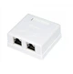 Розетка мережева Lucom RJ45 STP6 2x2 (розетка) зовнішня LSA Punch down AWG22-24 білий(62.09.8395) - изображение 1