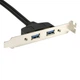 Планка корпусна Lucom USB3.0 A-Pinheader x2 0.45m планка 19pin чорний(62.09.8428) - изображение 1