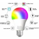 Розумна світлодіодна лампочка Saudio, 7 Вт, багатобарвна, LED, 2700K-6500K, 600 lm, E27, Wi-Fi лампа з керуванням з додатку, комплект 4 шт. - зображення 2