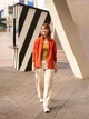 Толстовка на флисе мужская Uniqlo 345325309 S Оранжевая (1159802861) - изображение 4