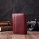 Шкіряний цікавий гаманець для жінок ST Leather 22507 бордовий - зображення 7