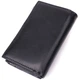 Кожаный женский кошелек в три сложения ST Leather 22488 черный - изображение 2