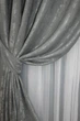 Комплект штор на люверсах VR-Textil Жаккард Sultan YL № 1212ш Серый 150х250 см 2 шт (37-0054) - изображение 4