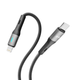 Кабель для зарядки и обмена данными USB YOKI YK-LE17 LED Series Type-C to Lightning 30W (3A/10V) 1.2m Black - изображение 6