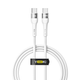 Кабель для зарядки и обмена данными USB YOKI YK-EX11 EXTRA Series Type-C to Type-C 60W (3A/20V) 1.2m White - изображение 1
