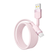 Кабель для зарядки и обмена данными USB YOKI YK-ST41 STYLE Series USB/Type C 60W (3A/20V), 1.2 метра, Розовый - изображение 5