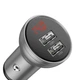 Зарядний пристрій в автомобіль Baseus Digital Display Dual USB 4.8A Car Charger 24W Silver (CCBX-0S) - зображення 1
