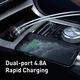 Зарядний пристрій в автомобіль Baseus Digital Display Dual USB 4.8A Car Charger 24W Silver (CCBX-0S) - зображення 8