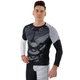 Мужской спортивный комплект рашгард + тайтсы Domino 210-2 размер XL (175-180см) Black-White - изображение 3