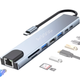 Многофункциональный USB хаб ADDAP MH04 , 8-в-1 | Type C + USB HUB to HDMI/HDTV + PD + USB C + SD + TF + RJ45 - изображение 1