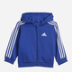 Komplet sportowy chłopięcy (bluza + spodnie) adidas I 3S Fz Fl Jog IB4763 86 Niebieski/Szary (4066762269181) - obraz 2