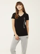 Футболка нательная женская больших размеров хлопковая U.S. Polo Assn 16596 XXL Черная (8680557327229) - изображение 1