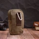 Компактная сумка-чехол на пояс с металлическим карабином из текстиля Vintage 22224 оливковый. - изображение 8