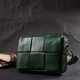 Компактная вечерняя сумка для женщин с переплетами из натуральной кожи Vintage 22312 зеленая - изображение 8