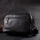 Компактная женская сумка кросс-боди из натуральной кожи Vintage 22294 черная - изображение 8