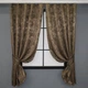 Комплект коротких штор VR-Textil Жаккард Sultan YL № 1203ш Коричневый 130х170 см 2 шт (35-0079) - изображение 1
