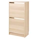 Тумба для взуття 2 відділи IKEA BISSA коричневий 49x93 см 705.302.18 - зображення 1