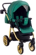 Коляска 2 в 1 Adamex Hybryd Plus Polar (Gold) Кожа 100% Y216А зеленый перламутр - изображение 6