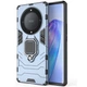 Чохол Fiji Ring для Honor Magic5 Lite 5G броньований бампер з кільцем підставкою темно-синій - зображення 2