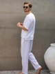 Льняная мужская футболка белая XL - linen island (132886) - изображение 4