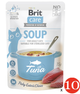 Упаковка вологого корму "Суп для котів Brit Care Soup with Tuna з тунцем", 75 г х 10 шт - зображення 1