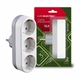 Тройник Euroelectric EE-3-16A X3 с заземлением белый - изображение 2