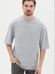 Футболка хлопковая длинная мужская Ray Oversize Unisex U0104M L/XL Серая (RAY2000000023786) - изображение 5