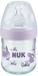 Butelka szklana do karmienia Nuk Nature Sense ze smoczkiem Liliowa 240 ml (4008600441366) - obraz 1