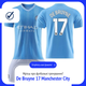 Форма футбольная детская Lion De Bruyne (Де Брюйне) 17 Манчестер сити (Manchester City) 2024, 22- 125-133 см (MA-2250-22) - изображение 10