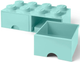 Контейнер LEGO Storage Brick 8 з висувними ящиками для зберігання Aqua Blue (40061742) - зображення 4