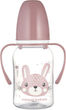 Стандартна пляшечка Canpol Babies Cute Animals Зайчик з ручками 120 мл (11/823_pin) - зображення 1