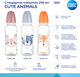 Стандартна пляшечка Canpol Babies Cute Animals Собачка 250 мл (11/841_blu) - зображення 4
