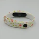 Ремінець Xiaomi Mi Band 2 з малюнком силіконовий браслет miband Маленькі квіти - 1605P - зображення 2