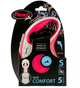 Повідець-рулетка для собак Flexi New Comfort S червона стрічка до 12 кг 5 м 43523 - зображення 2