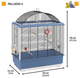 Клетка для канареек и маленьких птиц Ferplast Palladio 4 голубая 59х33х69 см 52059817 - изображение 2