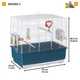 Клетка для канареек и маленьких птиц Ferplast Rekord 3 синяя 49х30х48.5 см 52009801 - изображение 2