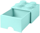 Pojemnik do przechowywania LEGO Storage Brick 4 z szufladą AquaBlue (40051742) - obraz 2