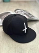 Кепка снепбек (Snapback) с перевернутым крестом Черный 56-61р (9059) - изображение 1