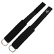 Манжет для тяги на ноги лямка для ног Ezous Training Ankle Straps H-02 2шт в комплекте Black - изображение 6