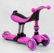 Самокат-велобег 3в1 Best Scooter BS-26566. 3 PU колеса с подсветкой, сидение, амортизаторы, родительская ручка - изображение 4