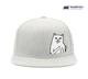 Кепка Snapback мем Белый Кот с пальцем (meme Cat Middle finger) Белый (9276-2851-WT) - изображение 2