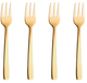 Набір виделок для торта Aida Raw Cakeforks Gold 4 шт (5709554155086) - зображення 1