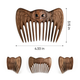 Женский Гребень для Волос ZAMASMEL Wood Smart Owl 12 х 10 х 1,1см Ручная Работа Деревянный Орех - изображение 3
