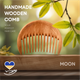 Женский Гребень для Волос ZAMASMEL Wood Moon 12 х 9 х 1,1см Ручная Работа Деревянный Груша - изображение 2